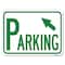 Signmission Parking W/ Arrow Pointing to Top Left Heavy-Gauge Alum Rust Proof Parking, 18" x 24", A-1824-23345 A-1824-23345 - alternate 1